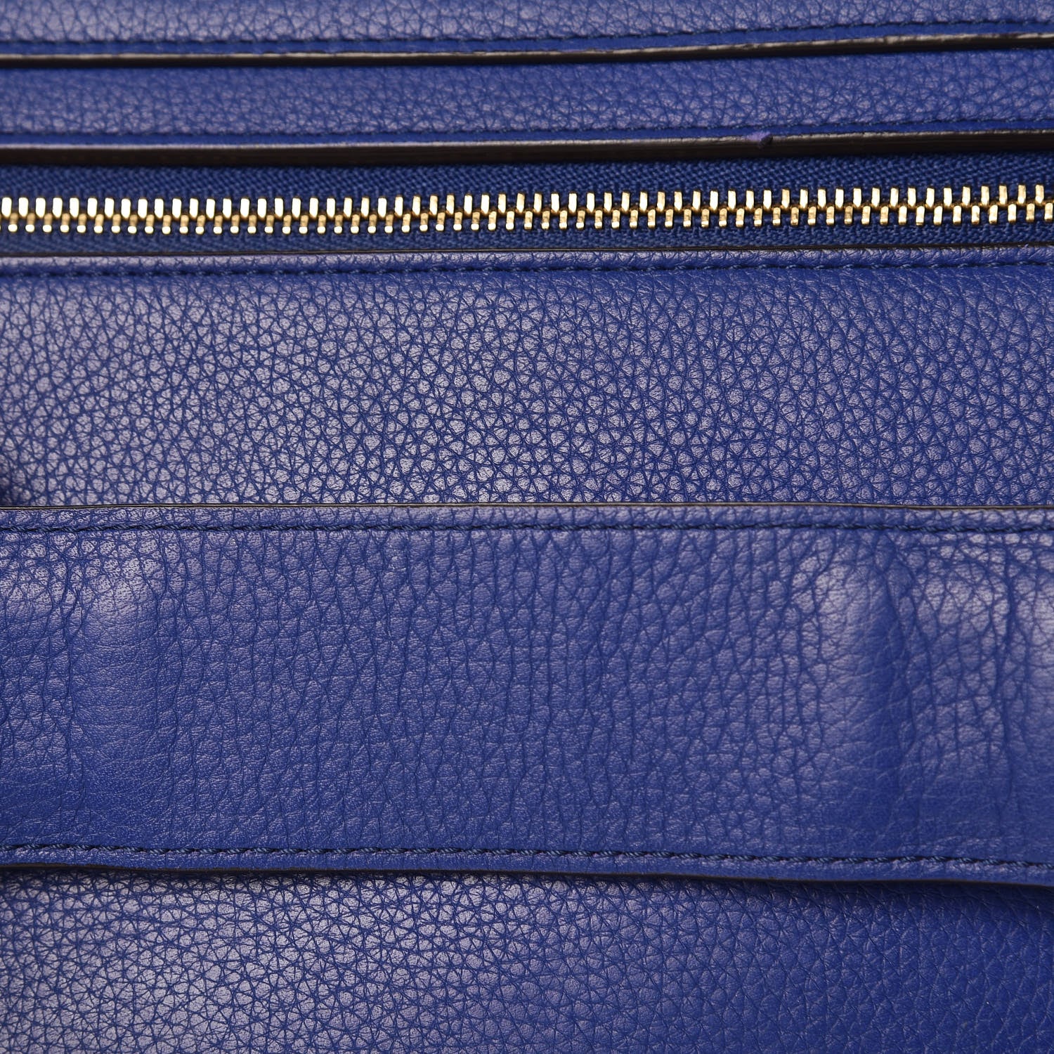 Celine Drummed Calfskin Suede Medium Trapeze Indigo 11 of 16