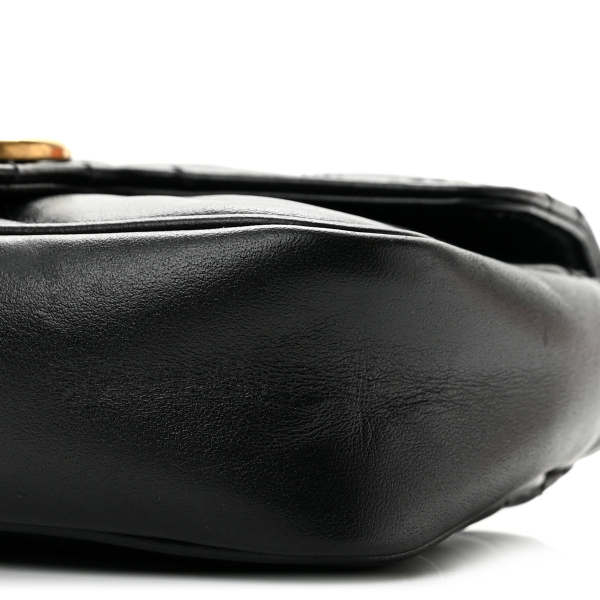Gucci Calfskin Matelasse Super Mini GG Marmont Shoulder Bag Black 9 of 12