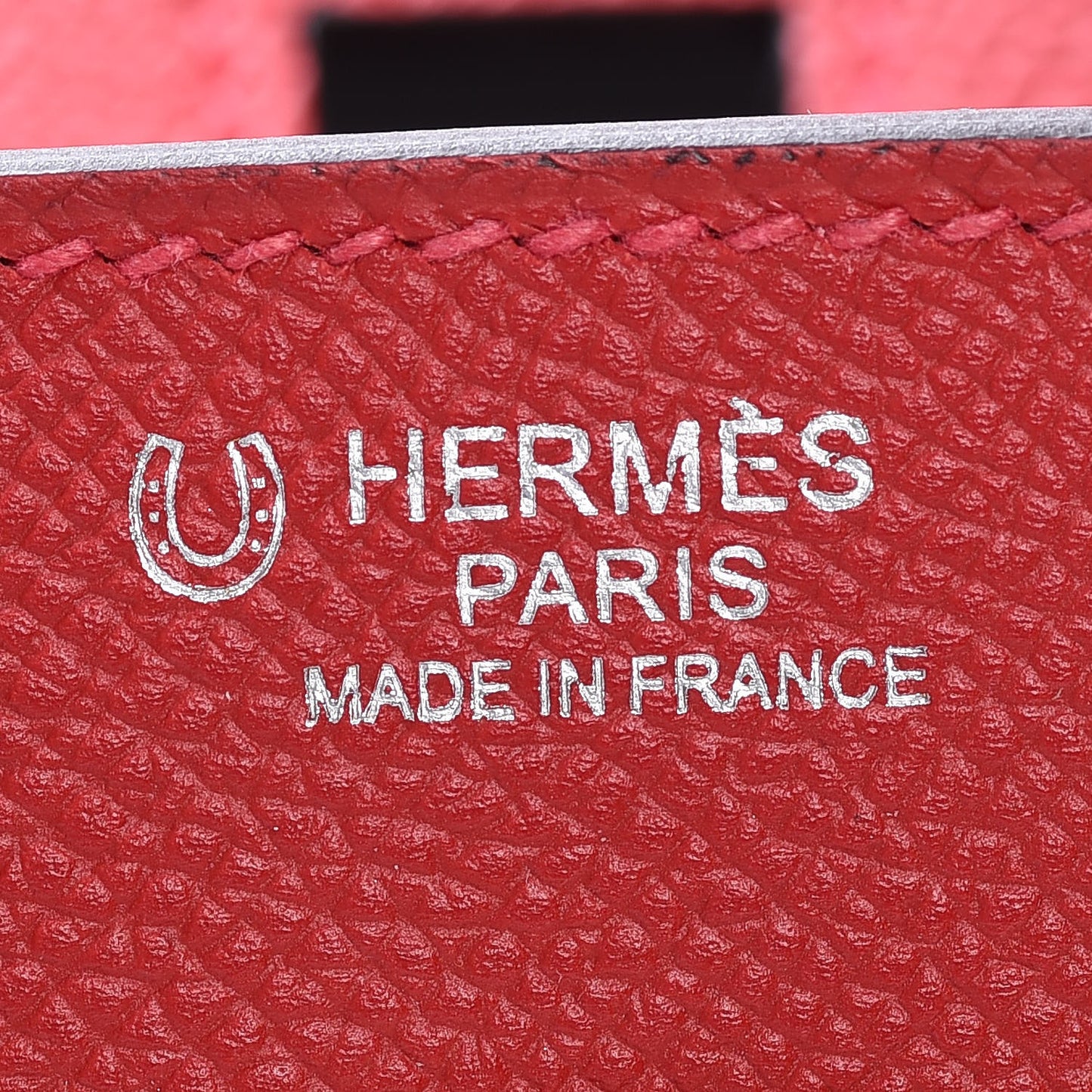 Epsom Horseshoe Birkin 30 Rouge Casaque Gris Mouette