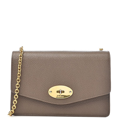Mulberry Natural Grained Calfskin Small Darley Satchel Solid Grey 1 of 15