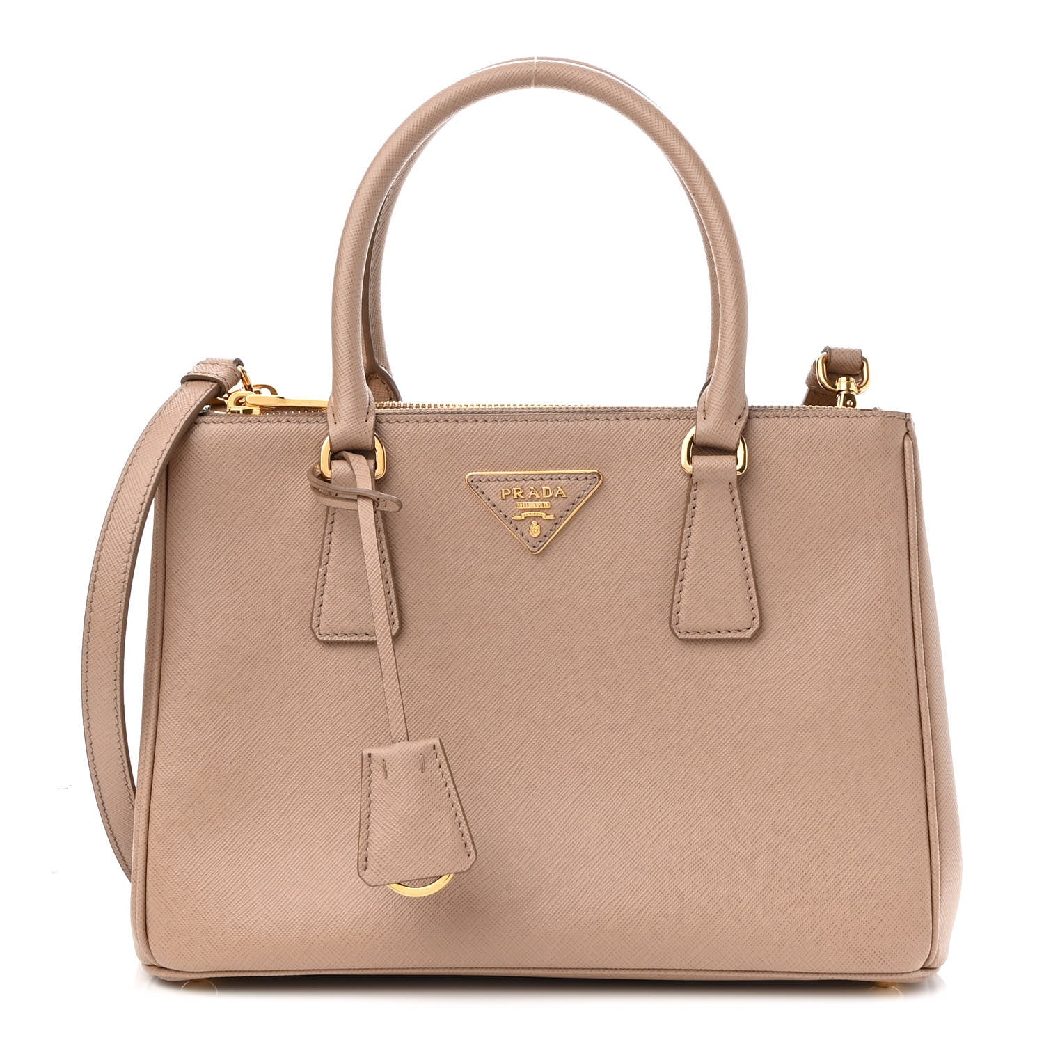 Prada Saffiano Mini Galleria Double Zip Tote Cammeo 1 of 10