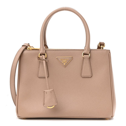 Prada Saffiano Mini Galleria Double Zip Tote Cammeo 1 of 10