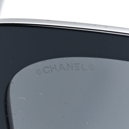 Chanel Acetate Strass Square Sunglasses 5422-B-A Black White 7 of 8