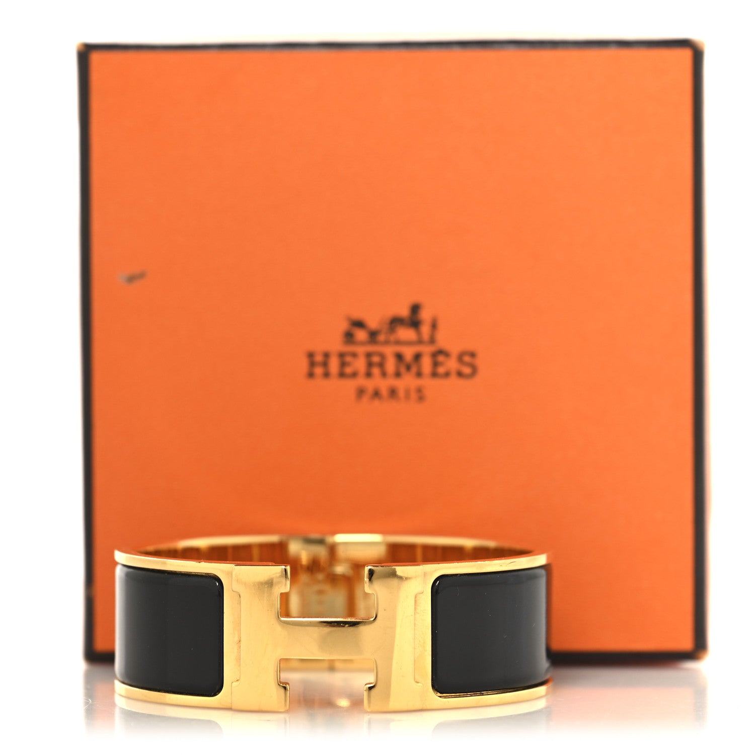 Hermes Enamel Wide Clic Clac H Bracelet PM Black 5 of 5
