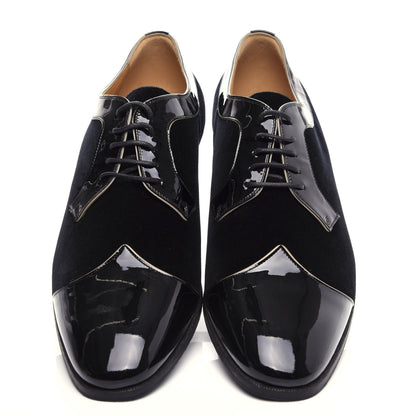 Gucci Velvet Patent Mens Reveille L'Amour Dress Shoes 11 Black 5 of 10