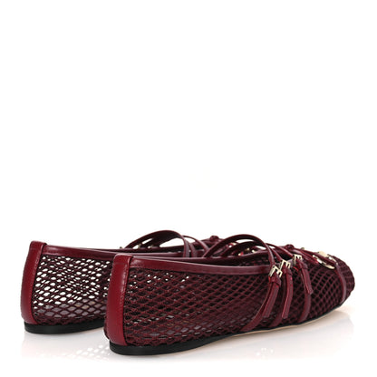 Gucci Video Net Nappa Horsebit Ballerina Flats 38 Rosso Ancora 5 of 10