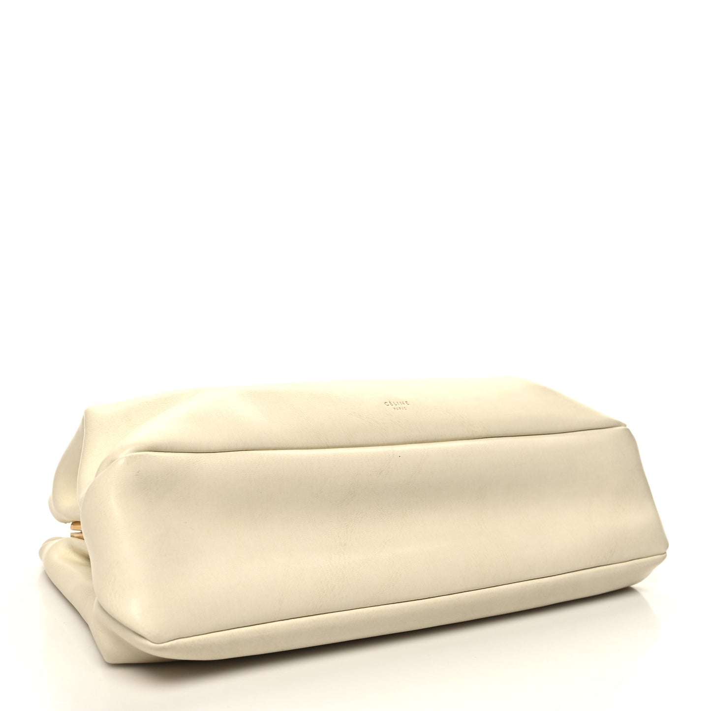 Smooth Calfskin Eyelet Small Top Handle Bag White