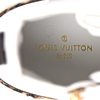 Louis Vuitton Pony Hair Leopard Calfskin Monogram Giant Stellar Sneaker Boots 38 White 7 of 9