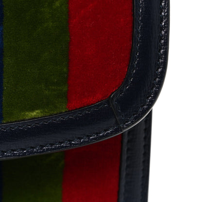 Gucci Velvet Azalea Calfskin Baiadera Stripe Horsebit 1955 Shoulder Bag Multicolor 11 of 11