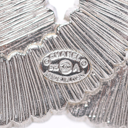 Chanel Crystal Glass CC Brooch Silver 4 of 4