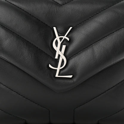 Saint Laurent Calfskin Y Quilted Monogram Toy Loulou Crossbody Bag Black 8 of 13
