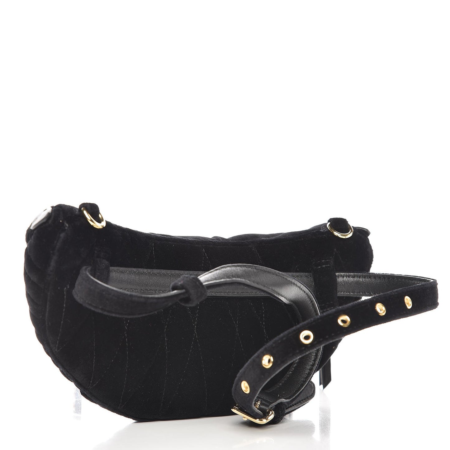 Velvet Matelasse Belt Bag Nero Black