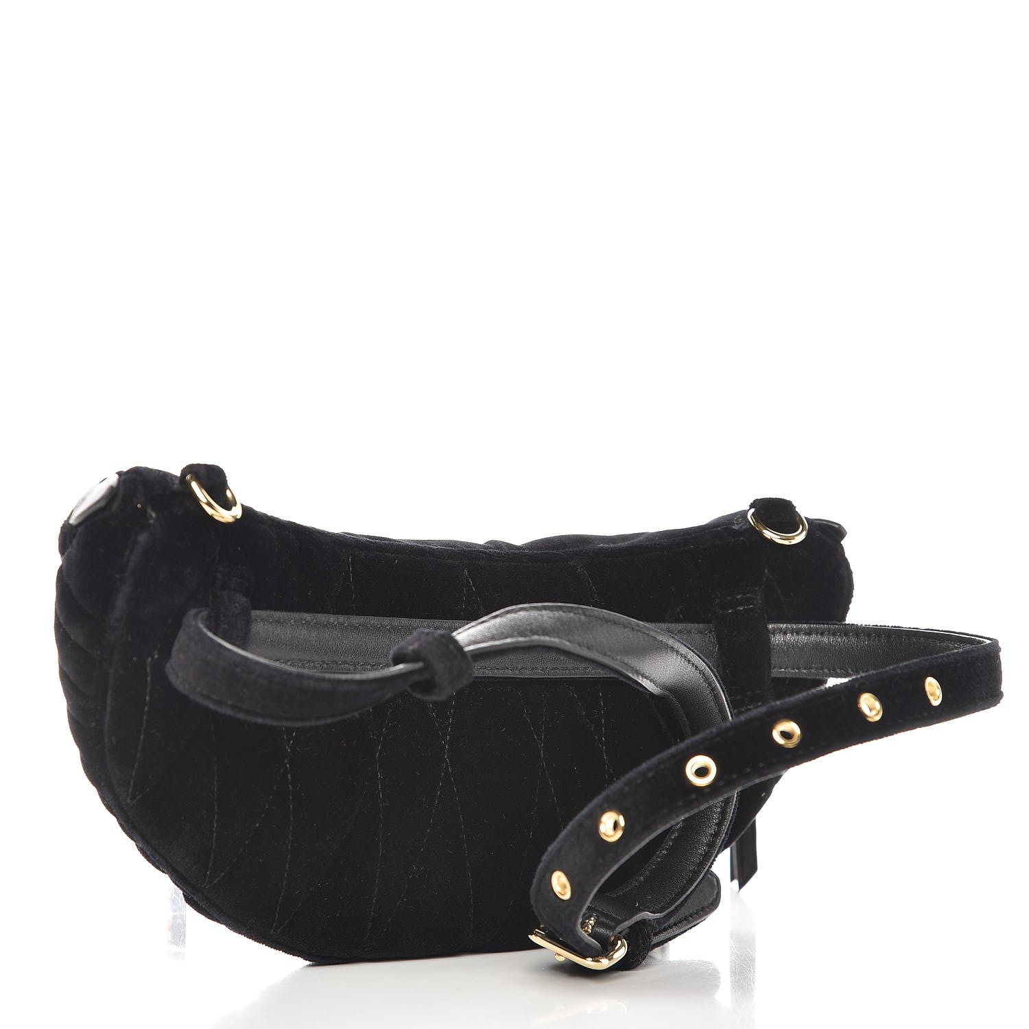 Miu Miu Velvet Matelasse Belt Bag Nero Black 5 of 9