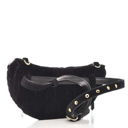 Miu Miu Velvet Matelasse Belt Bag Nero Black 5 of 9