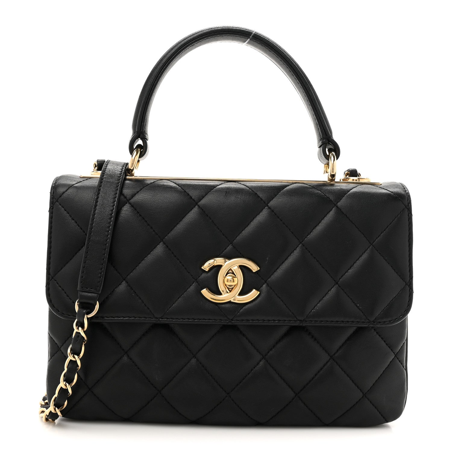 Chanel Lambskin Quilted Small Trendy CC Dual Handle Flap Bag Black 1 of 18