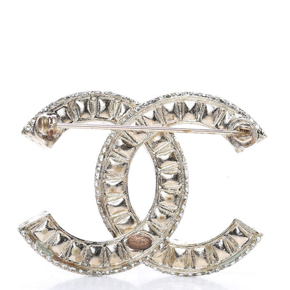 Chanel Baguette Crystal CC Brooch Gold 3 of 6