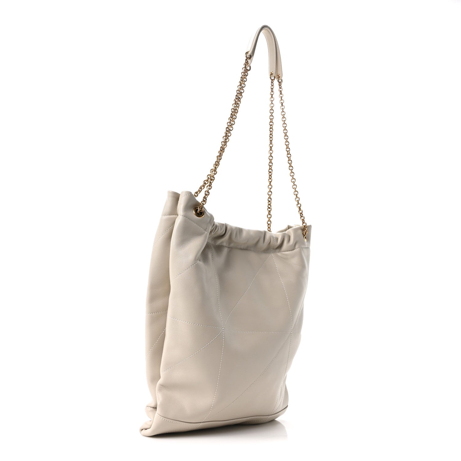 Saint Laurent Lambskin Matelasse Monogram Large Jamie 4.3 Pochon Crema Soft 4 of 11