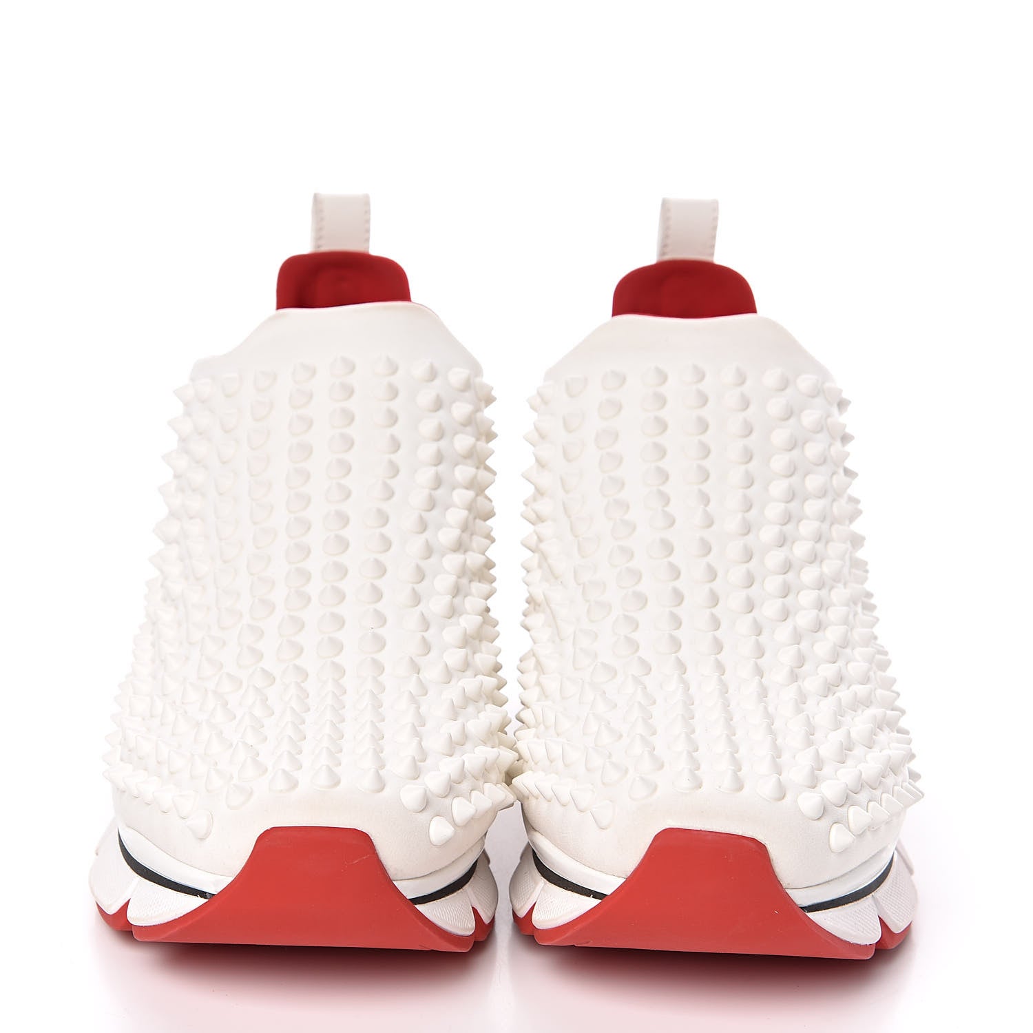Christian Louboutin Neoprene Spike Sock Donna Flat Sneakers 38 White Snow Mat 2 of 8