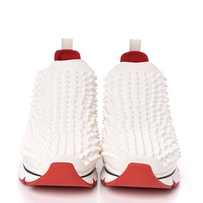 Christian Louboutin Neoprene Spike Sock Donna Flat Sneakers 38 White Snow Mat 2 of 8