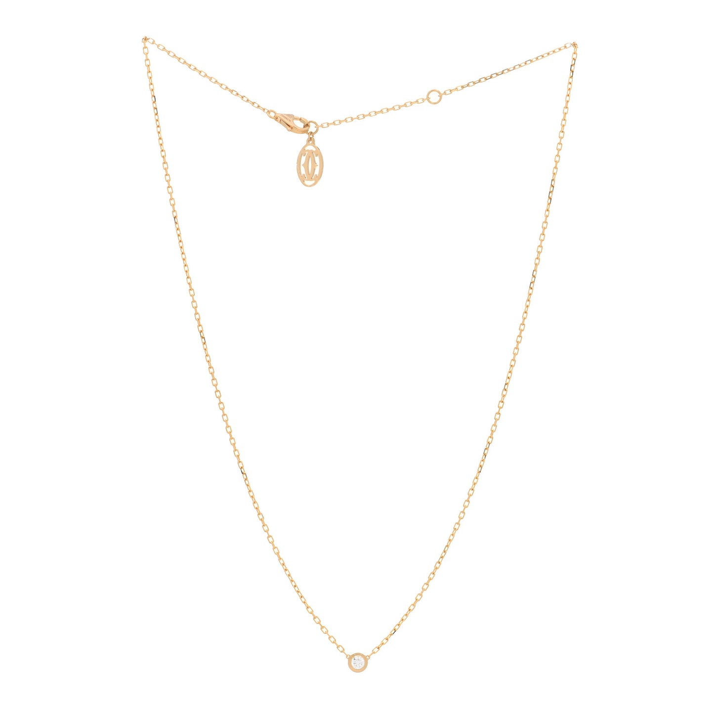 18K Pink Gold Diamond SM D'Amour Pendant Necklace