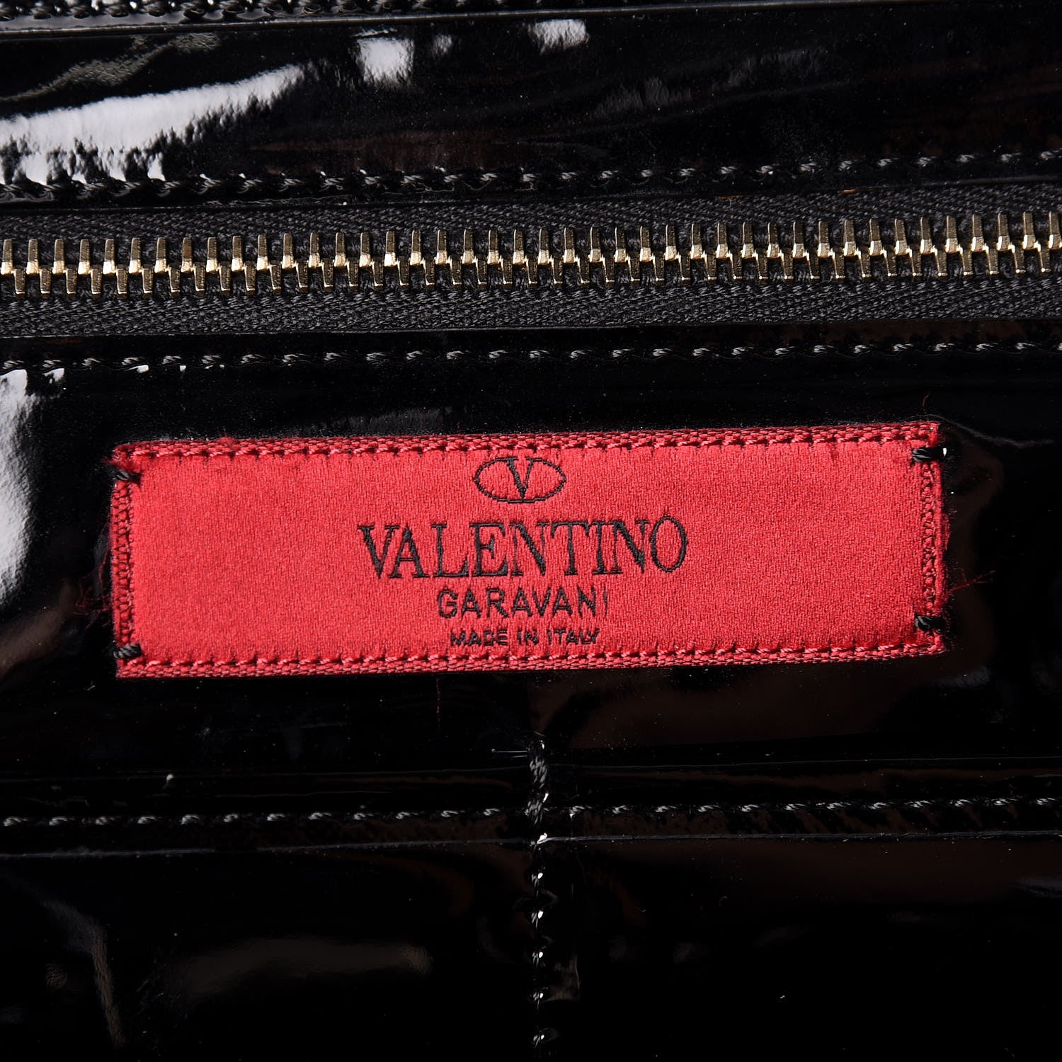 Valentino Garavani Patent Punkouture Medium Rockstud All Over Tote Black 6 of 9