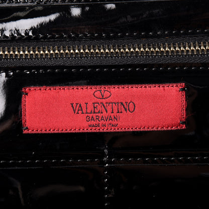 Valentino Garavani Patent Punkouture Medium Rockstud All Over Tote Black 6 of 9