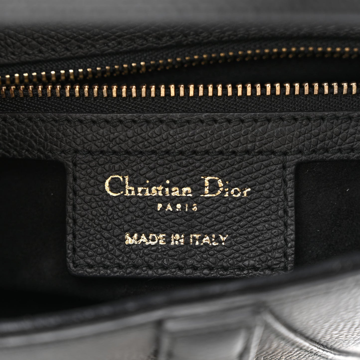Grained Calfskin Saddle Bag Black