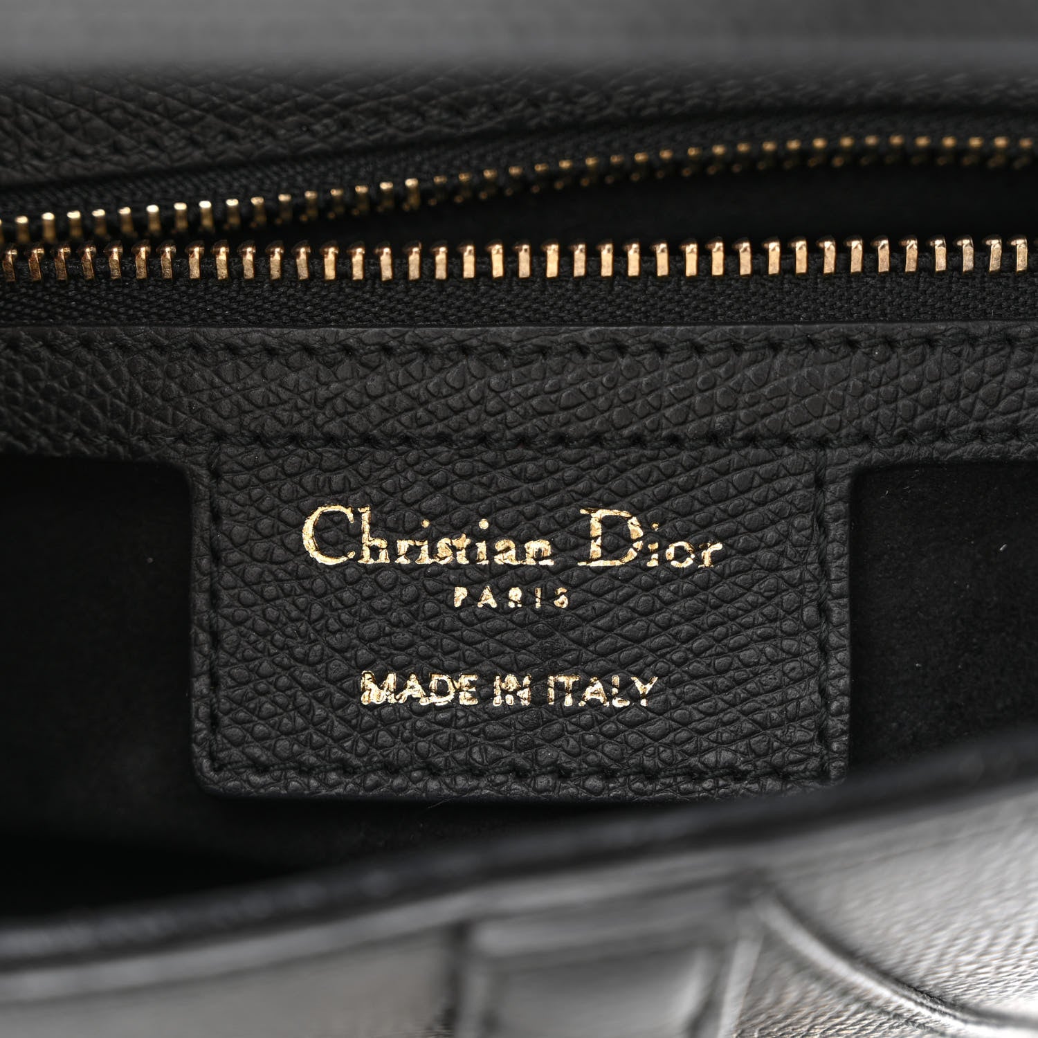 Christian Dior Grained Calfskin Saddle Bag Black 6 of 10