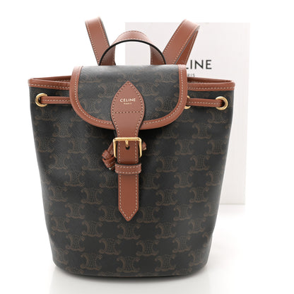 Celine Triomphe Canvas Calfskin Mini Folco Backpack Tan 11 of 11