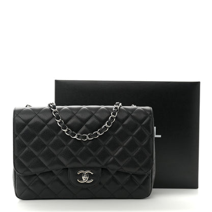 Chanel Caviar Quilted Jumbo Single Flap Black 11 of 11