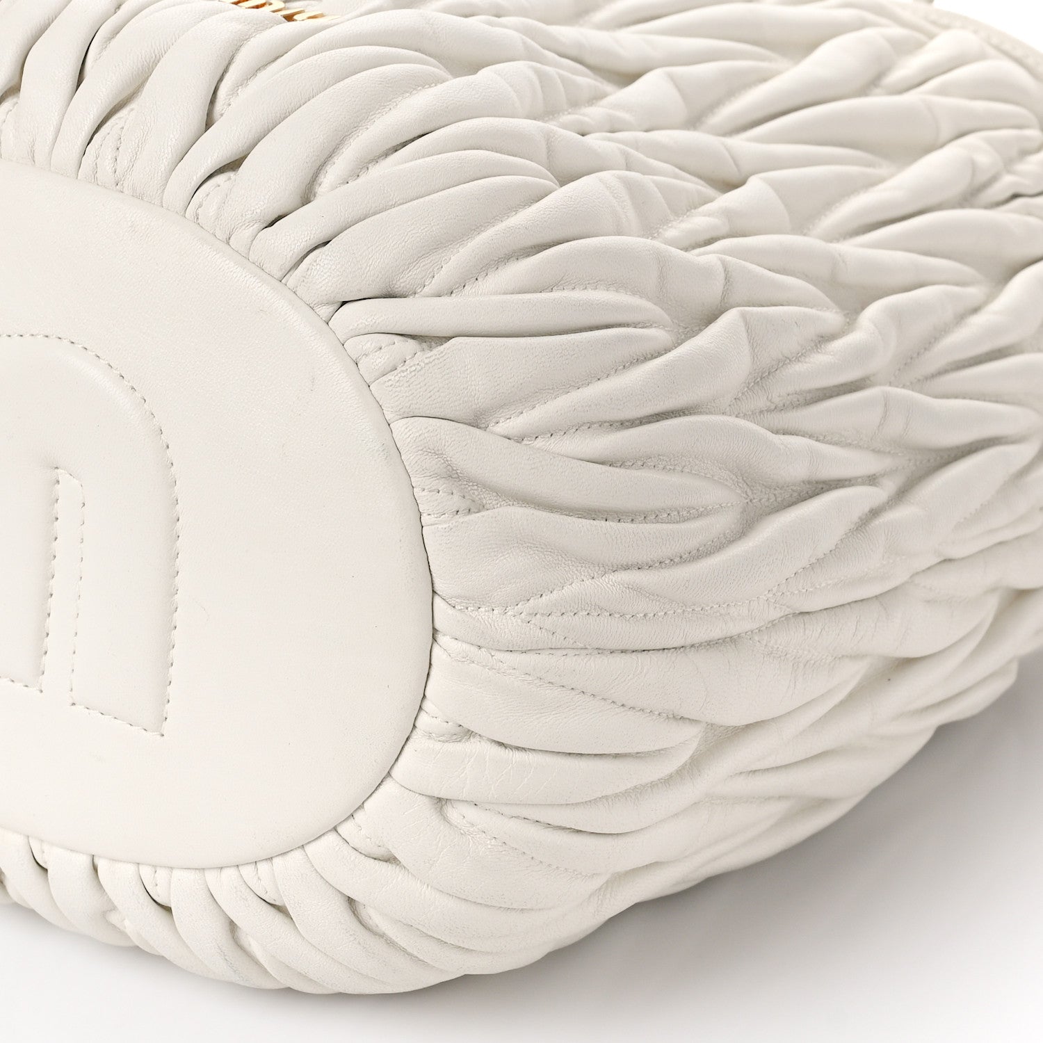 Miu Miu Nappa Matelasse Small Bucket Bag White 8 of 13