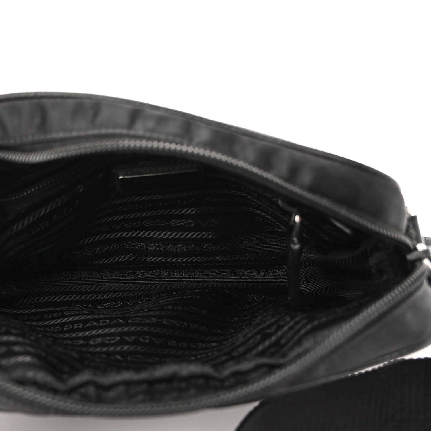 Prada Tessuto Nylon Saffiano Logo Camera Bag Black 5 of 11