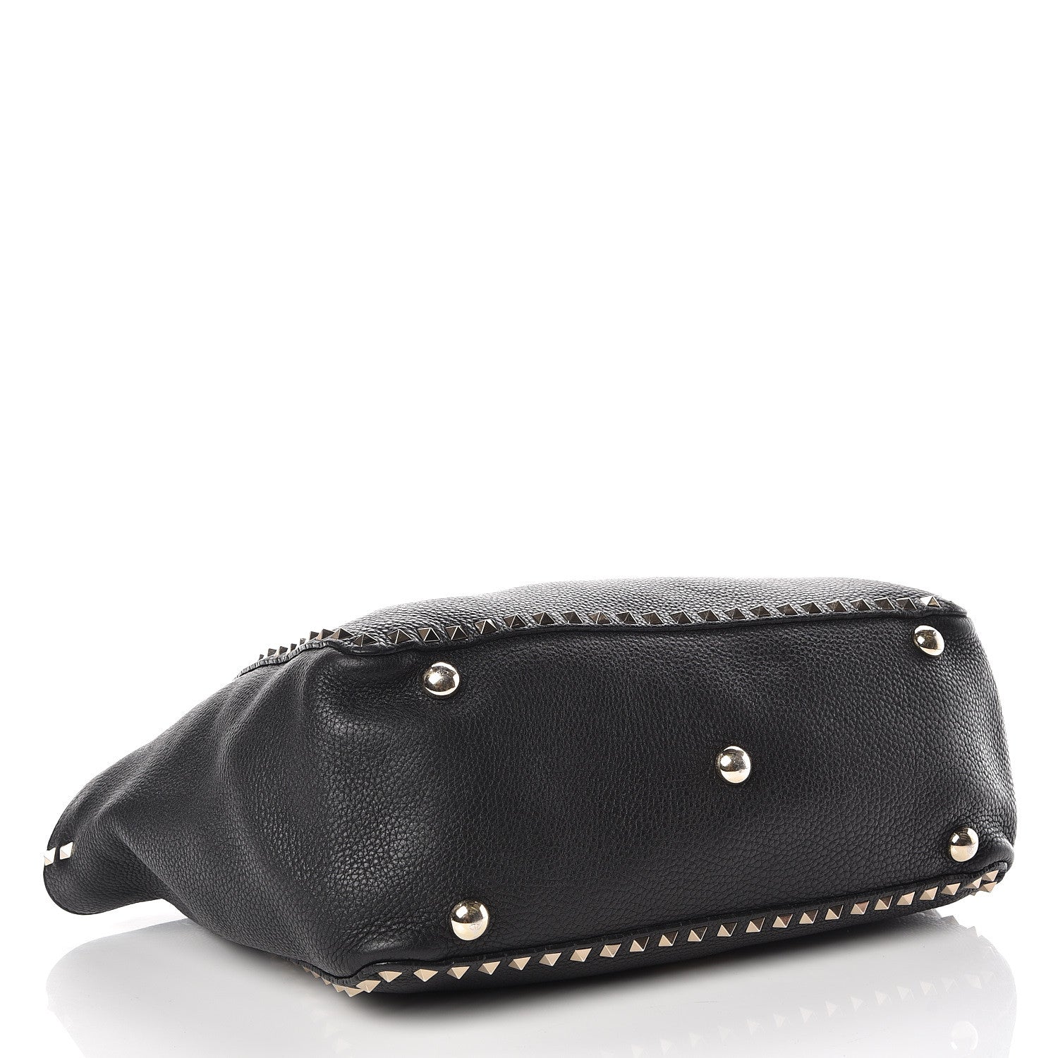 Valentino Garavani Alce Printed Calfskin Medium Rockstud Tote Black 5 of 17
