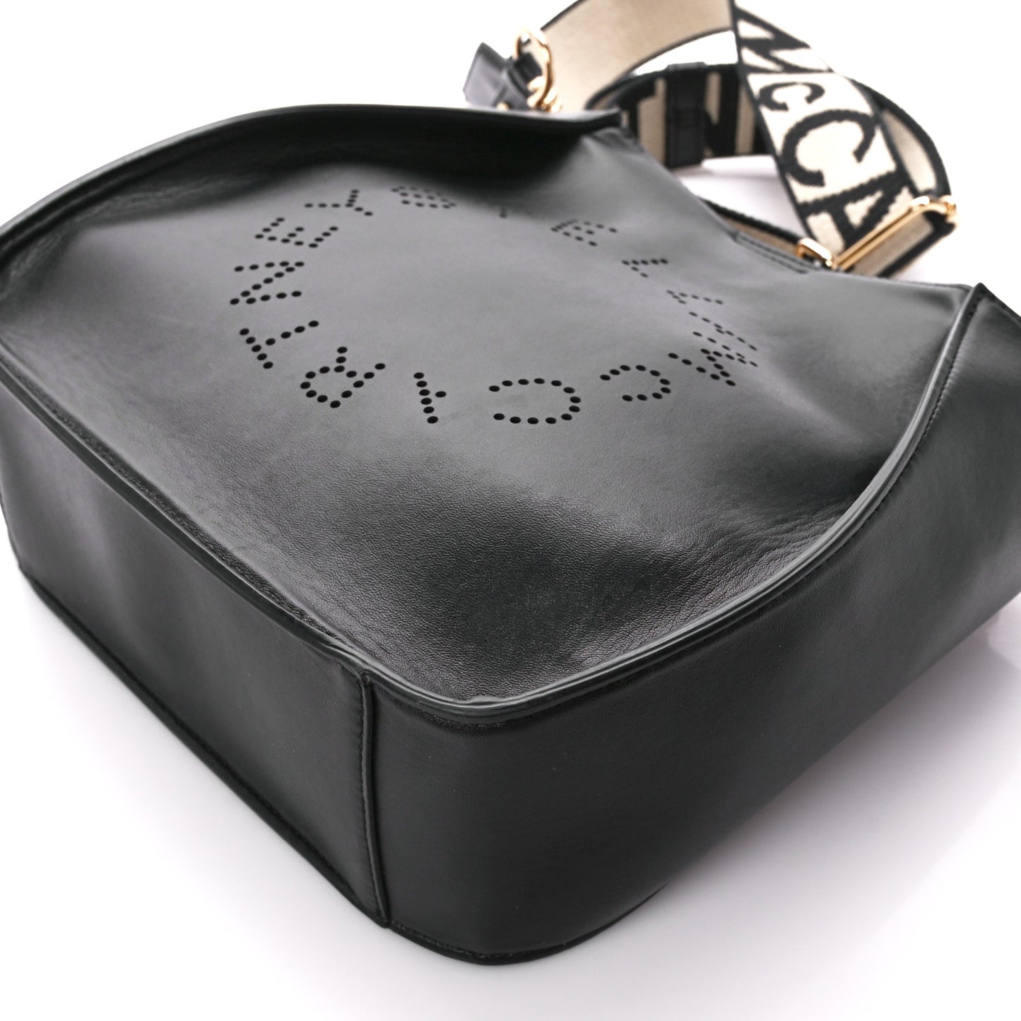 Eco Alter Nappa Perforated Logo Mini Crossbody Black