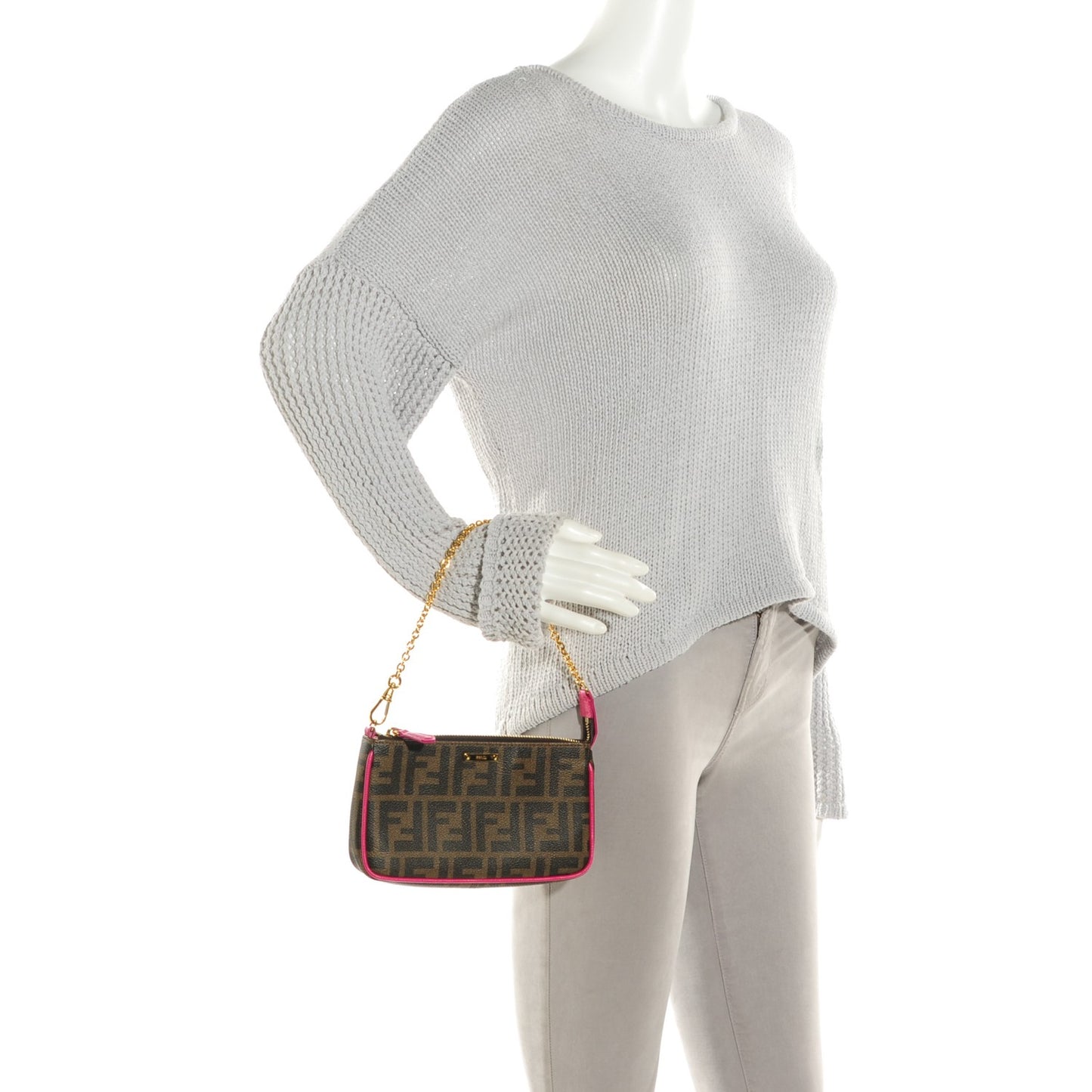Zucca Spalmati Vitello Elite Pochette Tobacco Ciclamino