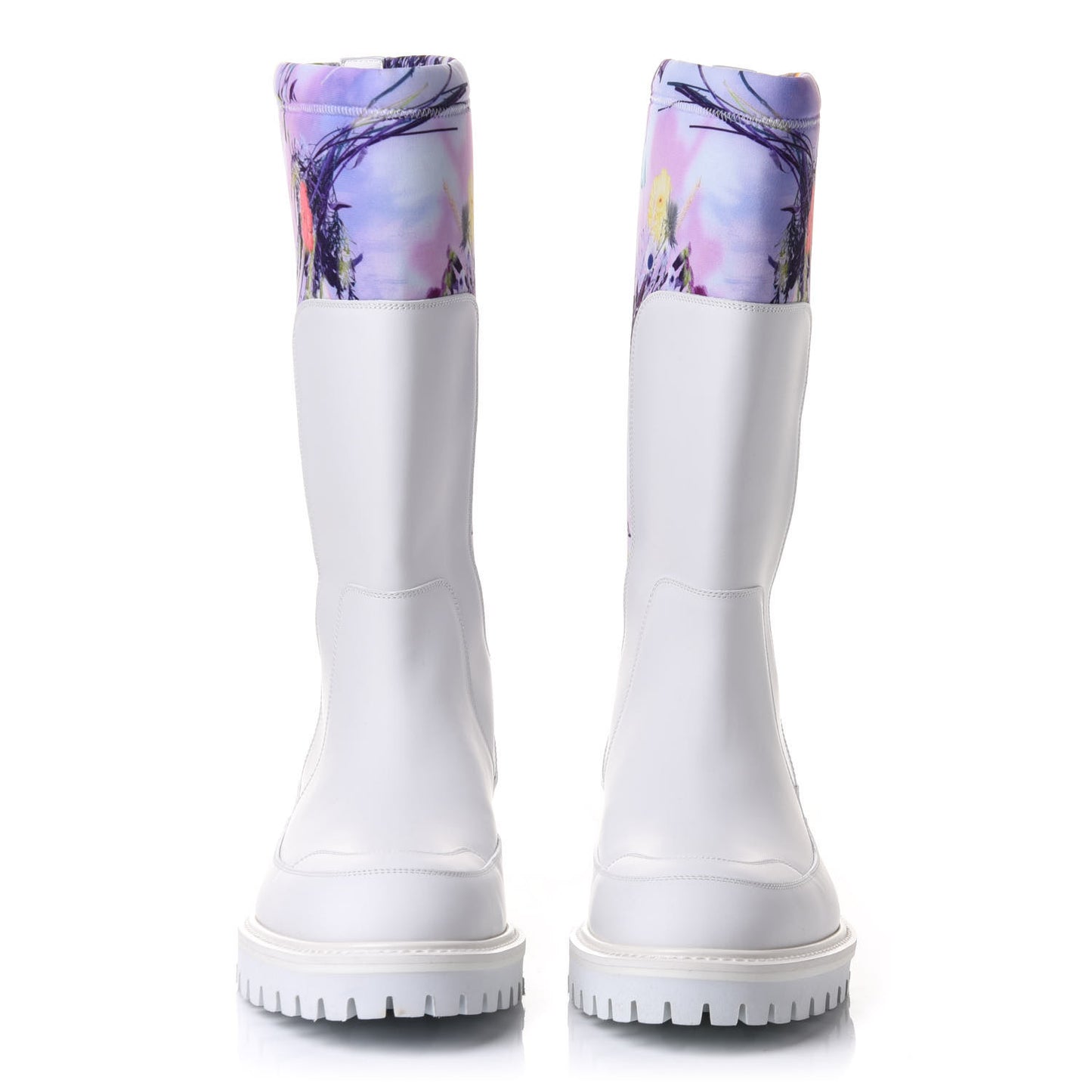 Neoprene Calfskin Floral Print Mens Landscape Boots 8 Rose