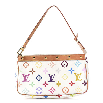 Louis Vuitton Monogram Multicolor Pochette Accessories White 1 of 8