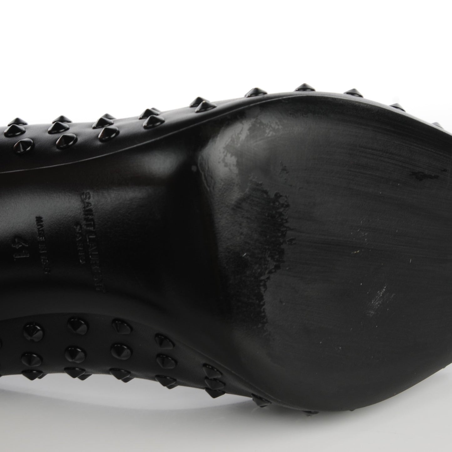 Calfskin Paris Spiked 105 Pumps 41 Black
