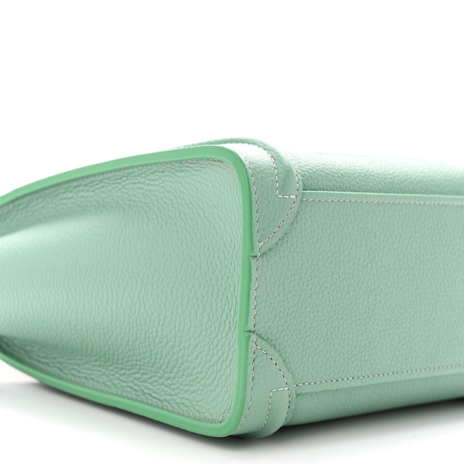 Celine Drummed Calfskin Nano Luggage Ice Mint 10 of 11
