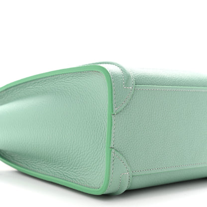 Celine Drummed Calfskin Nano Luggage Ice Mint 10 of 11