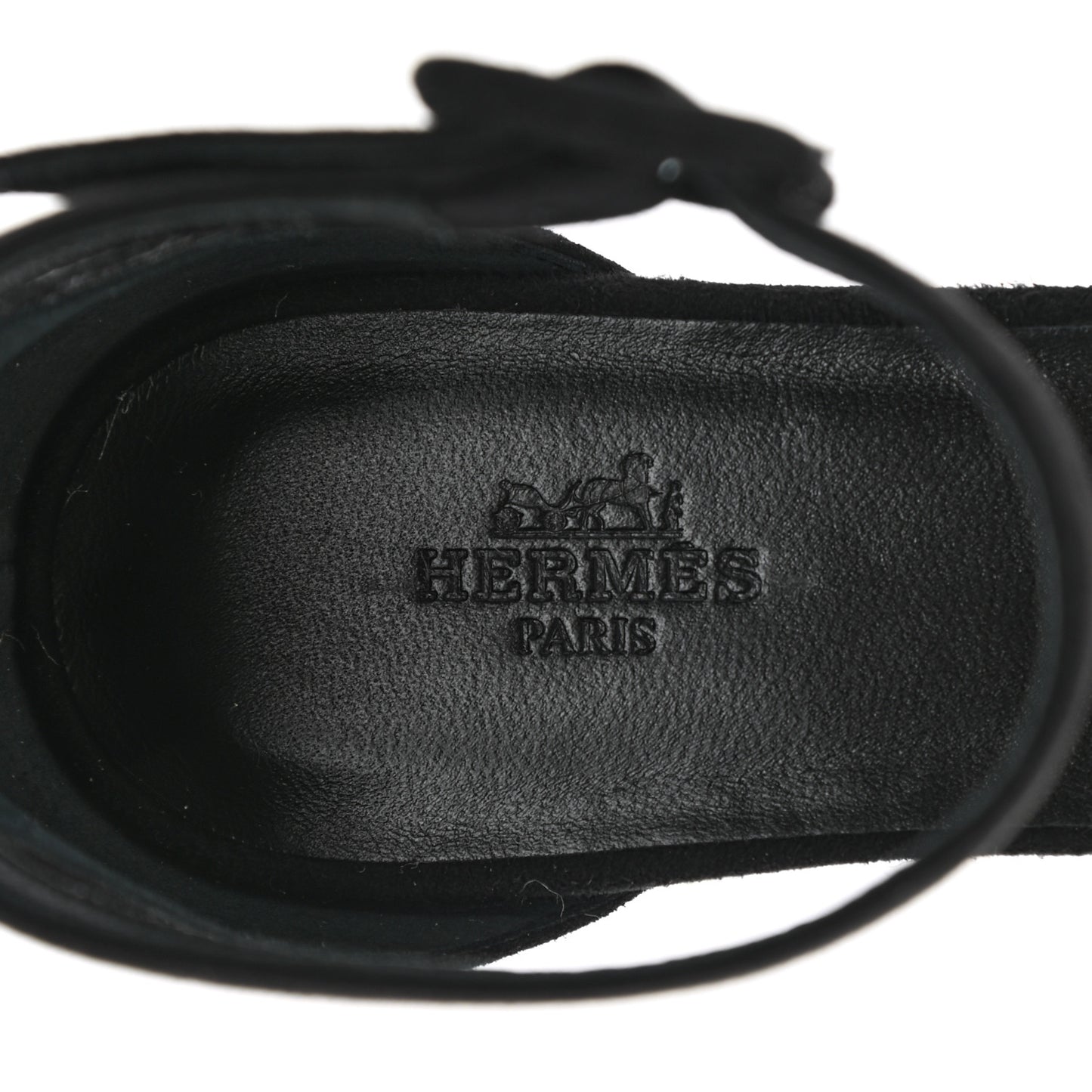 Suede Elda Espadrille Wedge Sandals 38 Black