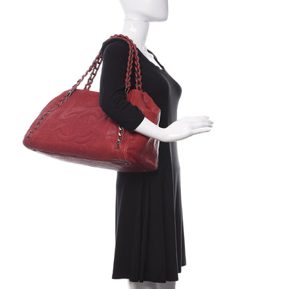 Chanel Calfskin Large East West Modern Chain Tote Red 2 of 13