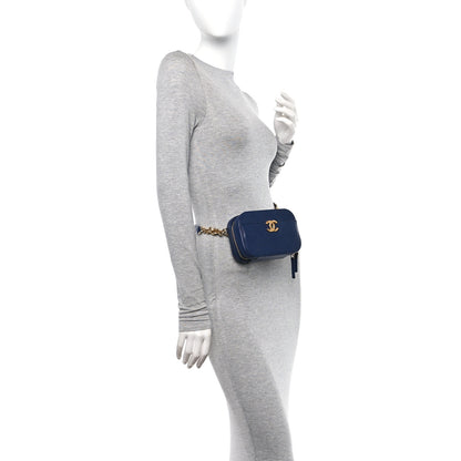 Chanel Caviar Stitched Waist Bag Blue 2 of 12