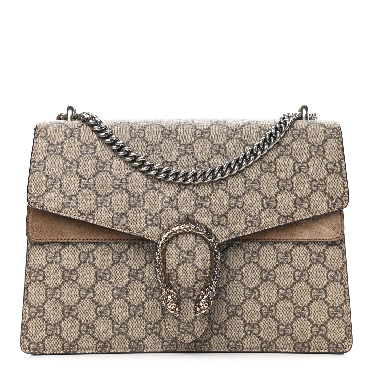 GG Supreme Monogram Medium Dionysus Shoulder Bag Taupe