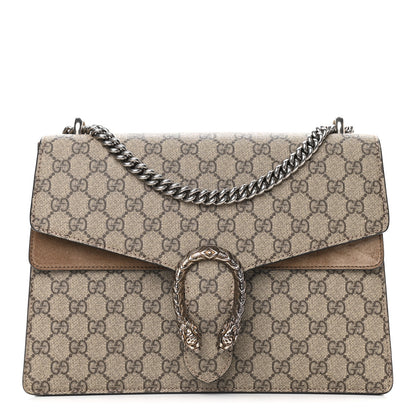 Gucci GG Supreme Monogram Medium Dionysus Shoulder Bag Taupe 1 of 10