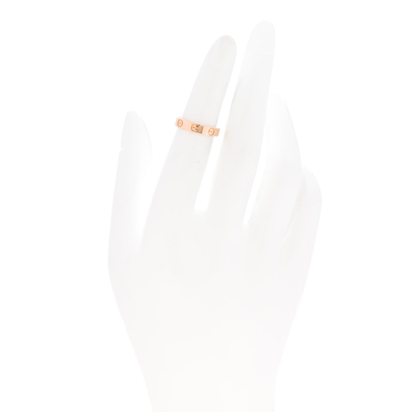 18K Pink Gold 3.5mm LOVE Wedding Band Ring 47 4.25