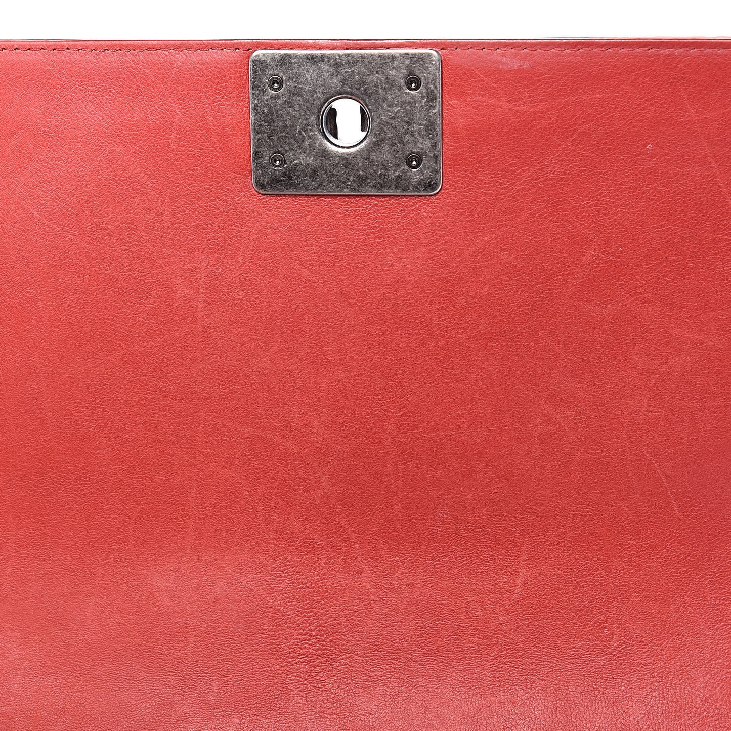 Calfskin Quilted Medium Boy Flap Red