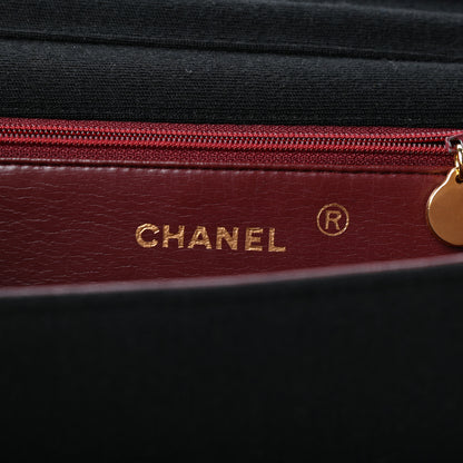 Chanel Jersey Quilted Wallet On Chain WOC Black 6 of 11