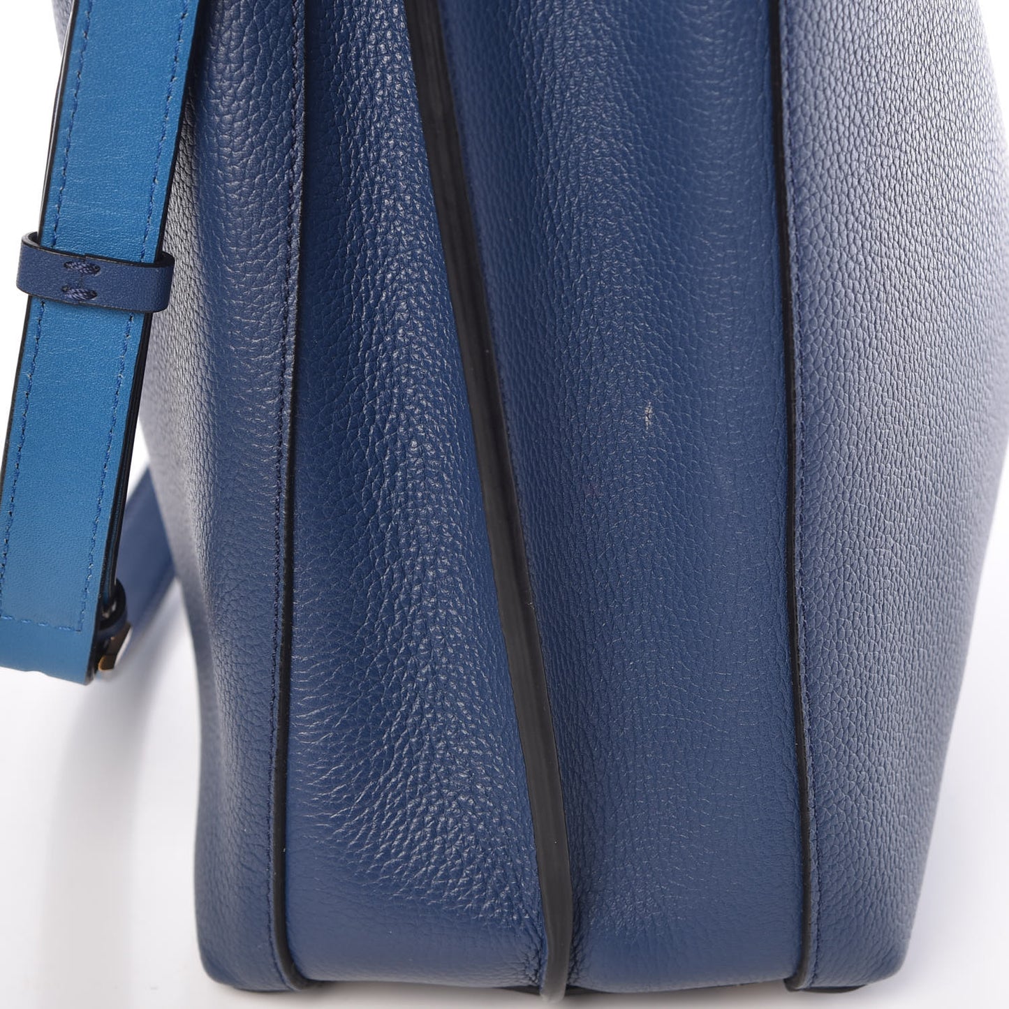 Grained Calfskin Large Milla Hobo Navy Blue