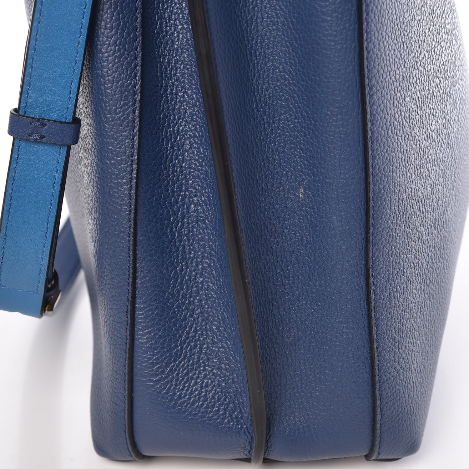 MCM Grained Calfskin Large Milla Hobo Navy Blue 9 of 13